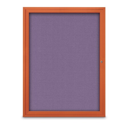 United Visual Products Slim Enclosed Corkboard, 18"x24", Gold Alum Frame/Blue Spruce UVEB1824-GOLD-BLSPRU